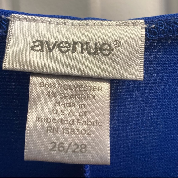 Avenue Size 26/28 Blue Dress Midi Length - Picture 2 of 7